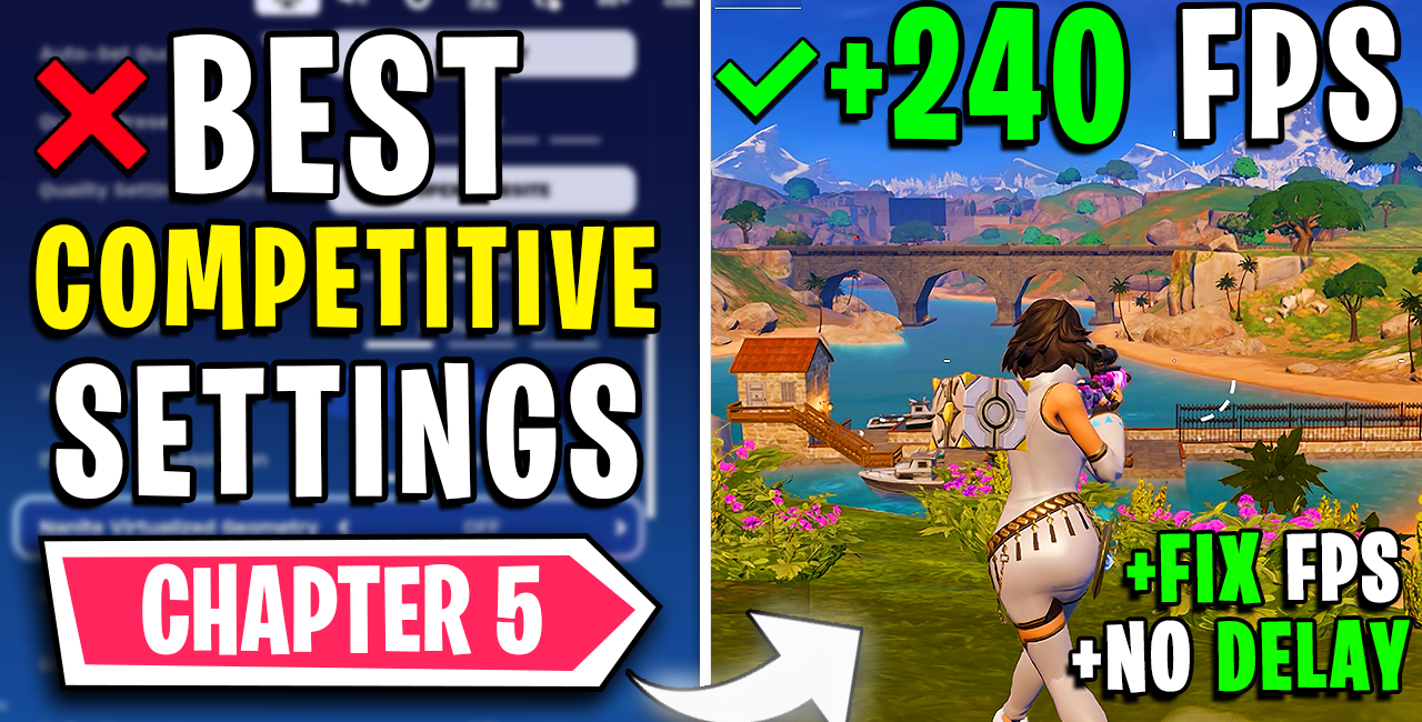 *BEST SETTINGS* for MAX FPS in FORTNITE CHAPTER 5!