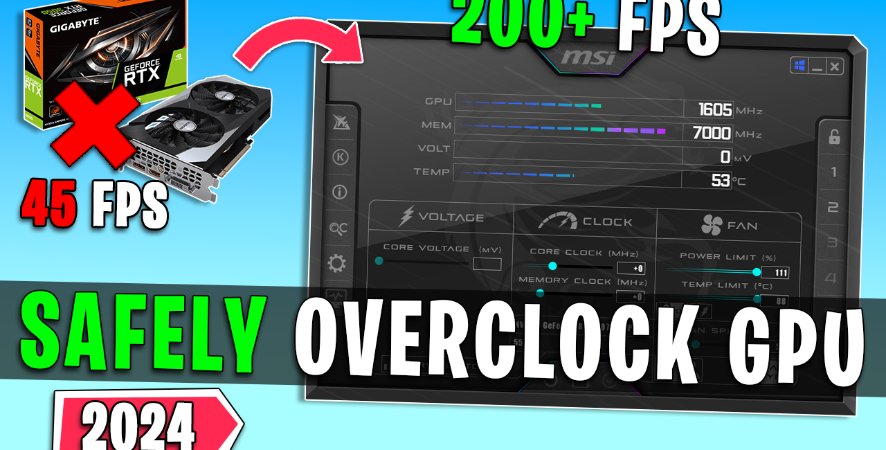 How to SAFELY Overclock Any GPU in 2024 – Easy Guide!