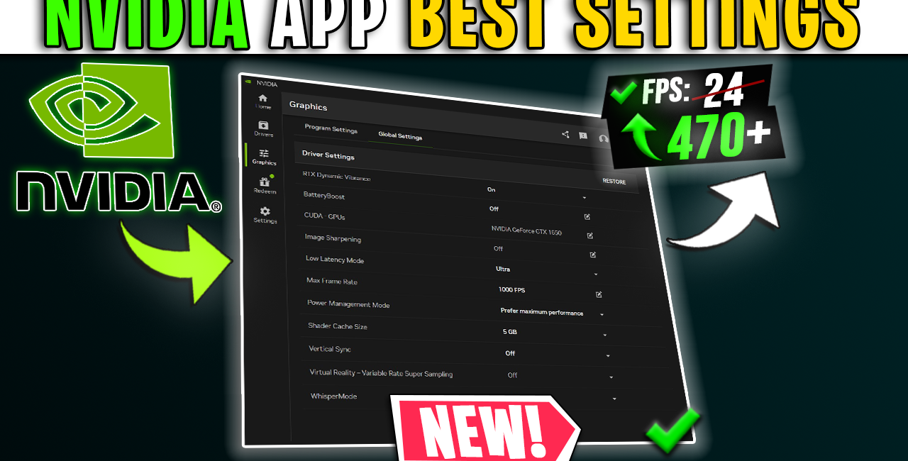 *NEW* NVIDIA Control Panel BEST SETTINGS for MAX FPX on ANY PC!