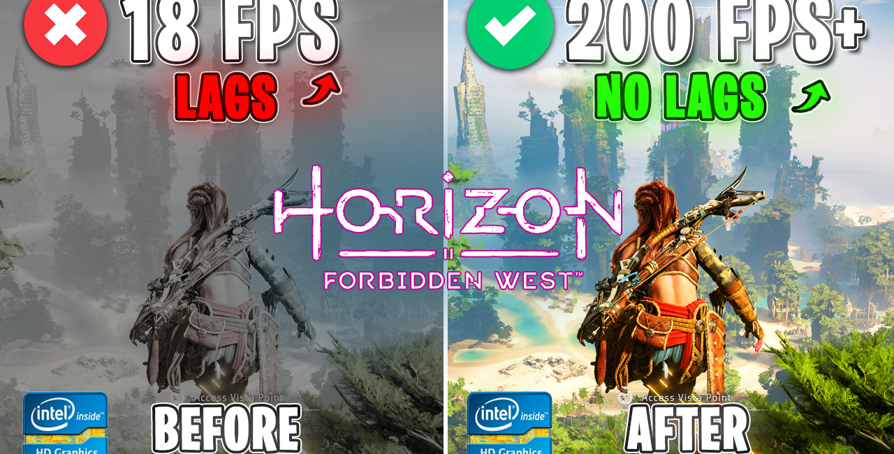 *BEST SETTINGS* to Fix LAGS, STUTTER & FPS Drops in Horizon Forbidden West on Low End PC!