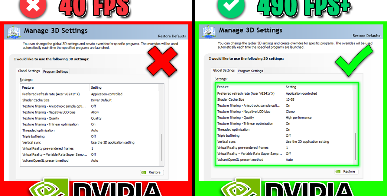 *NEW* NVIDIA CONTROL PANEL – Best Settings for FPS & Performance in 2024!