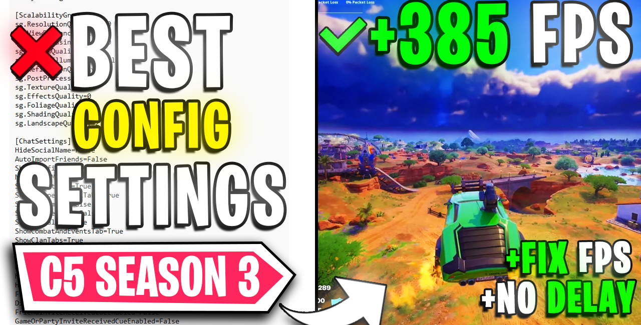 Fortnite Season 3: BEST CONFIG Settings for BETTER VISIBILITY & FPS on ANY PC!