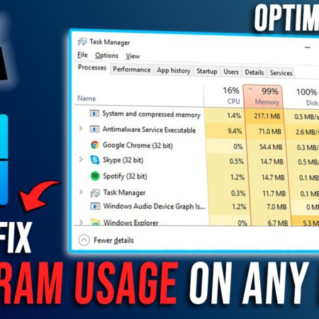 FIX 100% RAM USAGE on WINDOWS – Optimize RAM with BEST SETTINGS✅