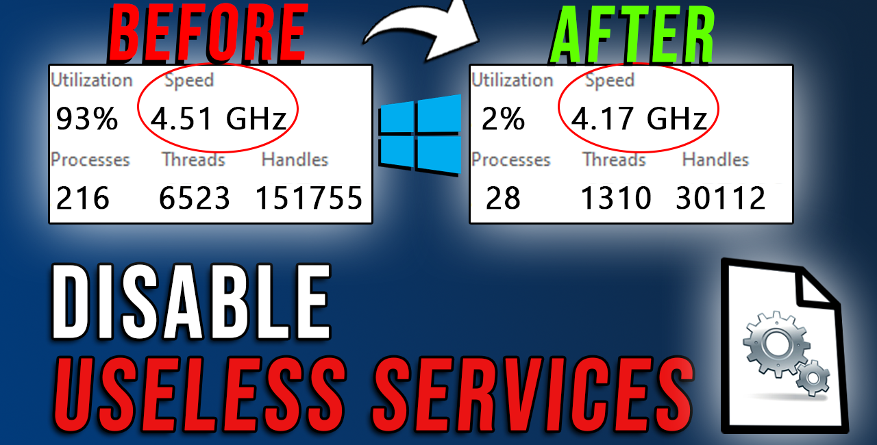 DISABLE these USELESS SERVICES for LESS CPU USAGE & PERFORMANCE on ANY PC!