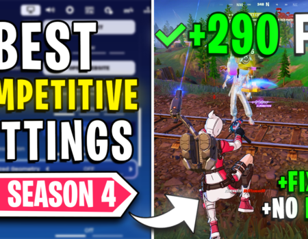 Fortnite Season 4 – BEST PC SETTINGS for MAX FPS 🔧| FIX Lags and Stutter in Chapter 5✅
