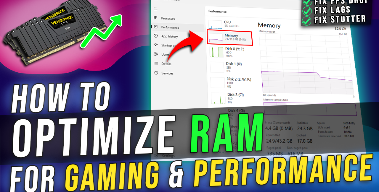 Optimize & Boost RAM for Smooth Gaming & Performance on ANY PC in 2024 📈