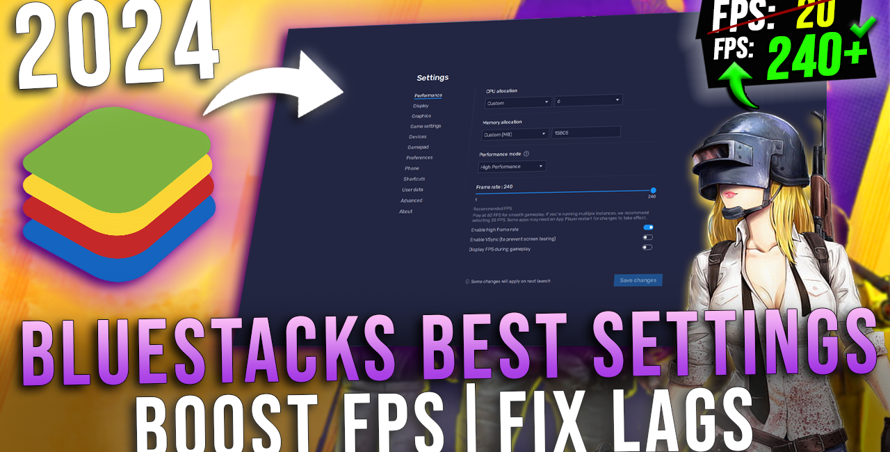 Optimize PC SETTINGS to Boost FPS, Fix Lag and FPS Drops in BLUESTACKS🔧