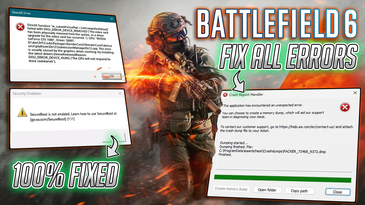 How to Fix Battlefield 6 Errors – Fix Crashing, Insufficient VRAM Requirement & Black Screen Errors