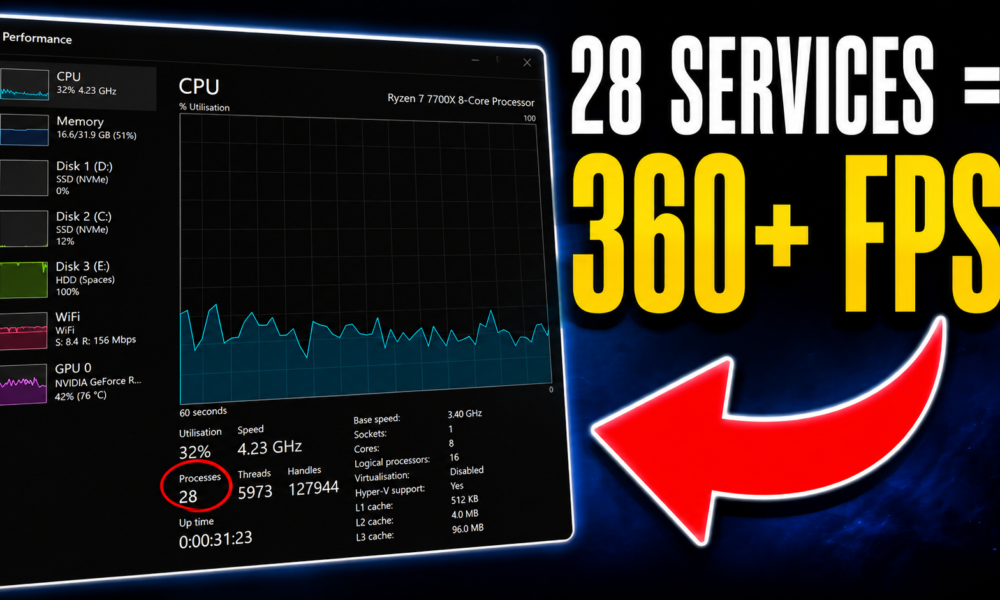 How to Get LOWER SERVICES for MAX FPS & Gaming Performance on ANY PC🚀