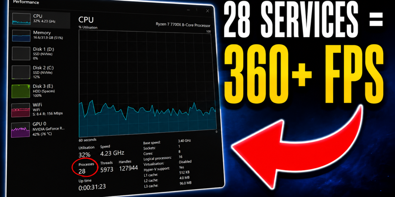 How to Get LOWER SERVICES for MAX FPS & Gaming Performance on ANY PC🚀