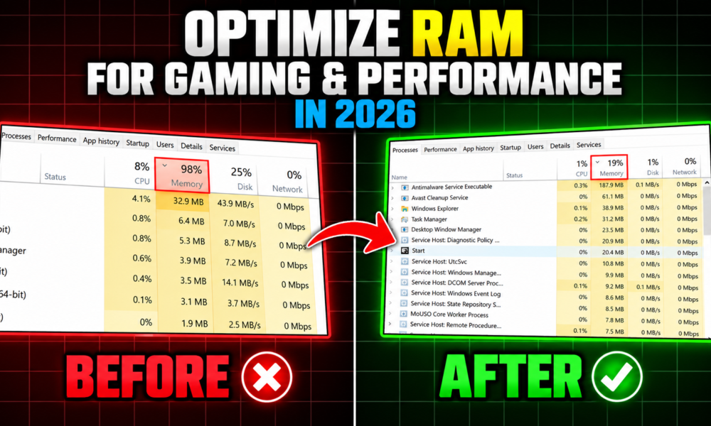 How to Optimize RAM for Gaming & Performance on PC & Laptop in 2026 📈