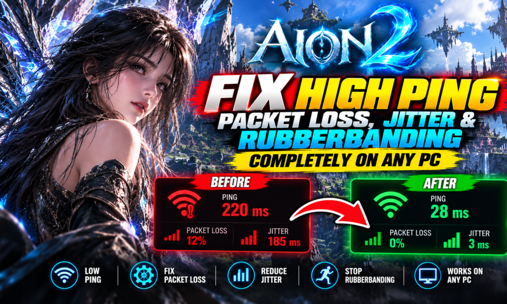 AION 2 – How to Fix High Ping, Packet Loss, Jitter & Rubberbanding COMPLETELY on ANY PC📈